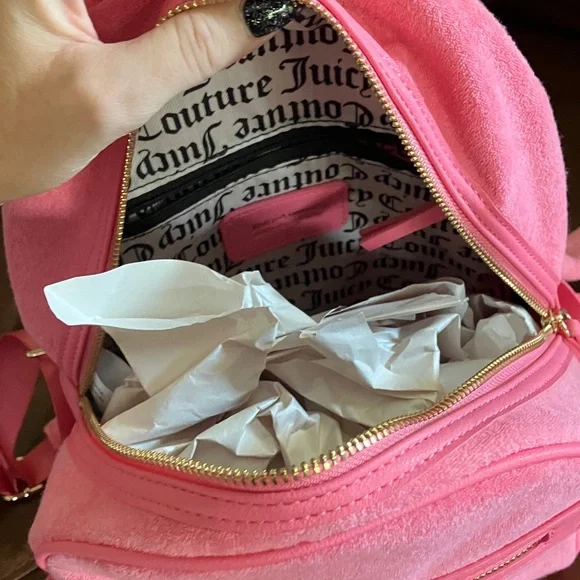 Juicy Couture Pink Suede Backpack - Picture 8 of 8